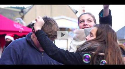 Le Père Noël à Chaudes-Aigues en 2017